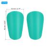 PATIKIL Soccer Shin Guards, 2 Pcs Mini Shin Pads Calf Protective Gear Shin Guards 3.23 x 2.17 Inches for Adult Men & Women Soccer Players Equipment Athletes, Green view 2