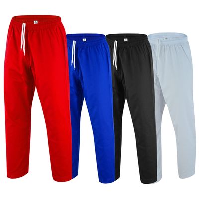 JAGUAR PRO GEAR - Regular Karate Bottom Pants 8oz Light Weight for MMA Martial Arts Kids Adults Unisex (Red, 4)