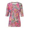 3/4 Sleeve T Shirts for Women, Spring 3/4 Sleeve Casual School T Shirts Female Long Graphic Peplum Fit Blouse Scoop Neck Stretchy Graphic Tees Ladies Dark Green view 4