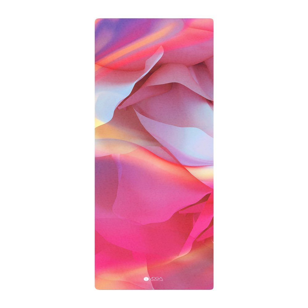 YOGA DESIGN LAB | The Combo Yoga Mat | Eco Luxury | Ideal for Hot Yoga, Power, Bikram, Ashtanga, Sweat | Studio Quality | Includes Carrying Strap! (Rose, 3.5mm)