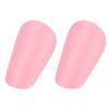 PATIKIL Soccer Shin Guards, 2 Pcs Mini Shin Pads Calf Protective Gear Shin Guards 3.23 x 2.17 Inches for Adult Men & Women Soccer Players Equipment Athletes, Pink view 1