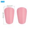PATIKIL Soccer Shin Guards, 2 Pcs Mini Shin Pads Calf Protective Gear Shin Guards 3.23 x 2.17 Inches for Adult Men & Women Soccer Players Equipment Athletes, Pink view 2
