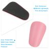 PATIKIL Soccer Shin Guards, 2 Pcs Mini Shin Pads Calf Protective Gear Shin Guards 3.23 x 2.17 Inches for Adult Men & Women Soccer Players Equipment Athletes, Pink view 3