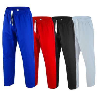 JAGUAR PRO GEAR - Regular Karate Bottom Pants 8oz Light Weight for MMA Martial Arts Kids Adults Unisex (Blue, 00)