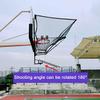 BTDGHY Basketball Rebounder, Shooting Machine, 180-Degree Rotatable, Portable, Black Steel view 2