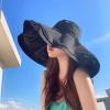 ZIIVIEVS Summer Fisherman hat, Women's Large Brimmed Black Rubber Sunscreen hat, Sun Shading and Sunscreen hat, Foldable(Color:Khaki) view 2