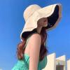 ZIIVIEVS Summer Fisherman hat, Women's Large Brimmed Black Rubber Sunscreen hat, Sun Shading and Sunscreen hat, Foldable(Color:Khaki) view 3