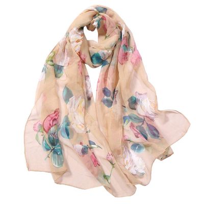 YOLAI Women Shawls And Wraps For Evening Dresses Like Chiffon Silk Scarf Formal Silky Pashmina Shawls (Pink, One Size)