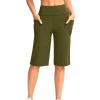zcgoxvn Womens Summer Shorts with Pockets Tummy Control Yoga Pants Comfy Bermuda Shorts Casual Gym Shorts Soft Hiking Shorts view 1