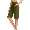zcgoxvn Womens Summer Shorts with Pockets Tummy Control Yoga Pants Comfy Bermuda Shorts Casual Gym Shorts Soft Hiking Shorts view 2