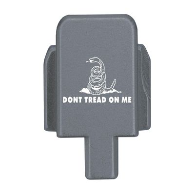 NDZ Performance Rear Slide Cover Plate for Sig P320 Series 9mm .40 .357 .45 ACP Laser Engraved Anodized Aluminum in Gray, Made in The USA - Don't Tread On Me 2