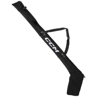 CCM Hockey Stick Bag, Polyester, Can Fit up to 4 Senior Sticks, Padded Shoulder Strap, Adjustable Buckle Strap, Black