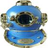 ANTIQUE AURA US Navy Mark V Marine Diver's Helmet-Replica Decor-Nautical Gift-Boatdecor., Blue view 2