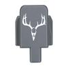 NDZ Performance Rear Slide Cover Plate for Sig P320 Series 9mm .40 .357 .45 ACP Laser Engraved Anodized Aluminum in Gray, Made in The USA - Deer Skull 1 view 1