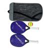 Aosekaa 1 Pair Beach Tennis Rackets with Bag Shock Absorption Beach Tennis Paddles for Child Beach Tennis Racquet for Park Outdoor, Blue view 2