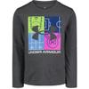 Under Armour Boys' Long Sleeve Logo Graphic T-Shirt, Lightweight & Breathable, Relaxed Fit, Castlerock Multi, 3T view 1