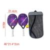 Aosekaa 1 Pair Beach Tennis Rackets with Bag Shock Absorption Beach Tennis Paddles for Child Beach Tennis Racquet for Park Outdoor, Purple view 2