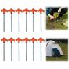12pcs Tent Stakes Heavy Duty,8" Screw in Tent Stakes,Tent Pegs,Ground Anchors Screw in,Camping Non-Rust Ground Stakes for Young Trees Straightening,Patio,Garden,Grassland,Outdoor (Orange) view 1