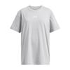 Under Armour Girls' Campus Oversized Short Sleeve T Shirt, (011) Mod Gray Light Heather / / White, Small view 1
