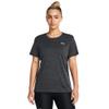 Under Armour Women's Velocity Twist Short Sleeve Crew Neck T Shirt, (001) Black / / Metallic Silver, Medium view 1