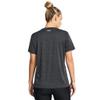 Under Armour Women's Velocity Twist Short Sleeve Crew Neck T Shirt, (001) Black / / Metallic Silver, Medium view 2