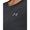 Under Armour Women's Velocity Twist Short Sleeve Crew Neck T Shirt, (001) Black / / Metallic Silver, Medium view 3