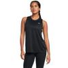 Under Armour Women's Velocity Solid Tank Top, (001) Black / / Metallic Silver, X-Small view 1