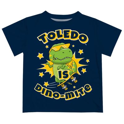 University of Toledo Rockets Dino-Mite Boys Game Day Blue Short Sleeve Tee