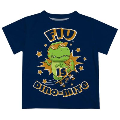 FIU Panthers Dino-Mite Boys Game Day Blue Short Sleeve Tee