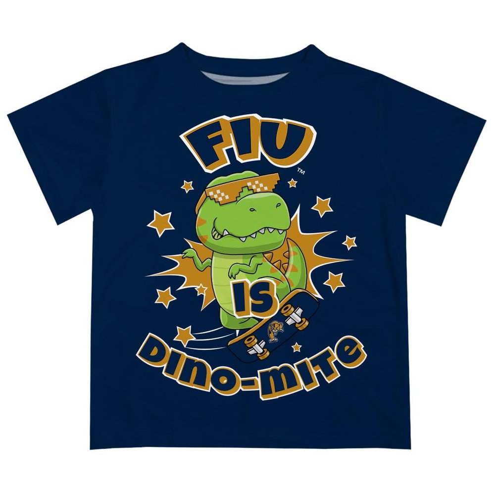 FIU Panthers Dino-Mite Boys Game Day Blue Short Sleeve Tee