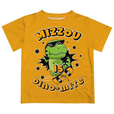 Missouri Tigers MU Dino-Mite Boys Game Day Gold Short Sleeve Tee