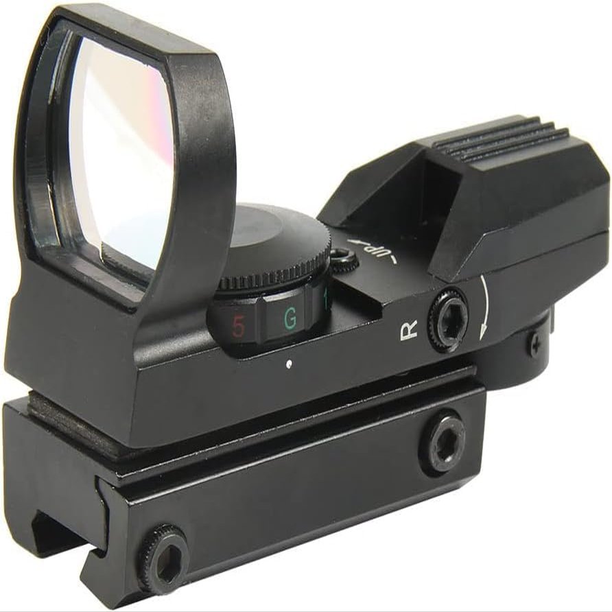 Generic Premium Build, Tactical Reflex 4 Reticle, x33mm Red Dot Sight 4 Styles Reticles Red & Green Reflex Sight Scope, 3/8"" Dovetail Mount for Airgun Airsoft and .22 RF