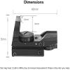 Generic Premium Build, Tactical Reflex 4 Reticle, x33mm Red Dot Sight 4 Styles Reticles Red & Green Reflex Sight Scope, 3/8"" Dovetail Mount for Airgun Airsoft and .22 RF view 3