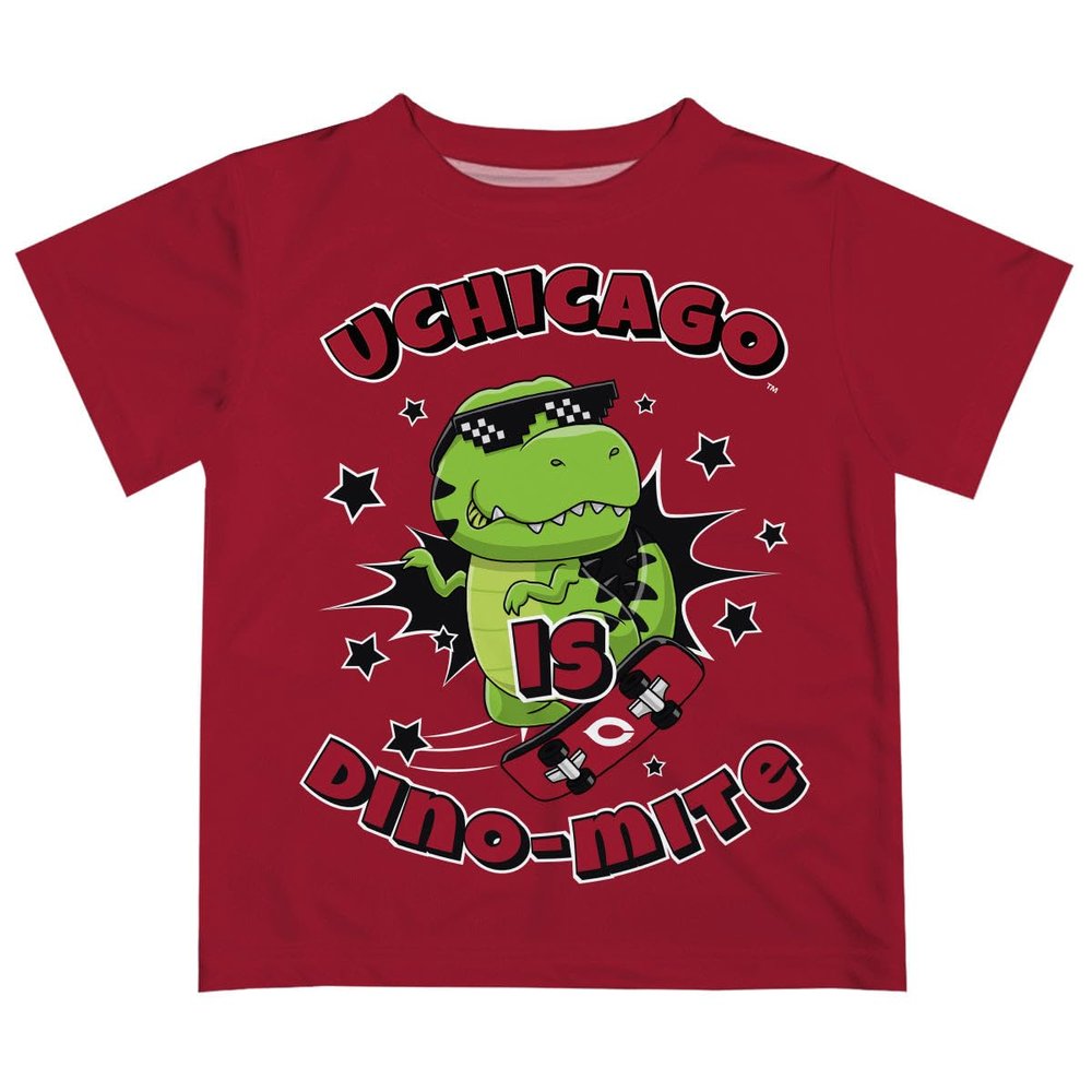 University of Chicago Maroons Dino-Mite Boys Game Day Maroon Short Sleeve Tee