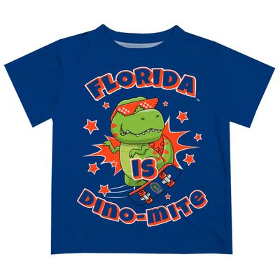 Florida Gators Dino-Mite Boys Game Day Blue Short Sleeve Tee