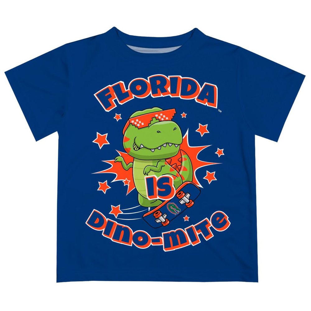 Florida Gators Dino-Mite Boys Game Day Blue Short Sleeve Tee