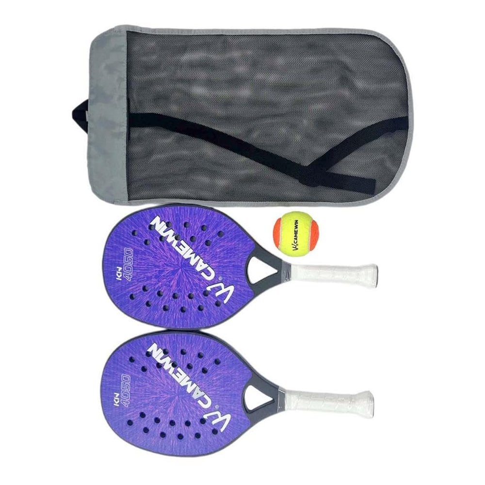 2X Beach Tennis Rackets Beach Tennis Paddles Nonslip Grip Beach Tennis Racquet with Storage Bag for Park Playground Courtyard, Blue