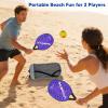 2X Beach Tennis Rackets Beach Tennis Paddles Nonslip Grip Beach Tennis Racquet with Storage Bag for Park Playground Courtyard, Blue view 2