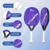 2X Beach Tennis Rackets Beach Tennis Paddles Nonslip Grip Beach Tennis Racquet with Storage Bag for Park Playground Courtyard, Blue view 4