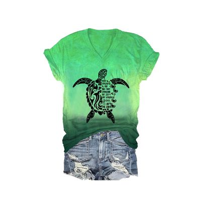 MOGUI Just A Little Bit Salty Tshirt Just A Little Bit Salty Tee Turtle Shirts for Women Gift Fun Loose T-Shirt Short Sleeve Cute Graphic Shirt Green, 4X-Large