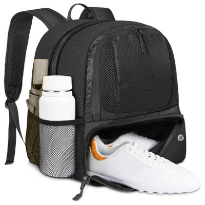 YOREPEK Soccer Backpack, Lightweight Soccer Bag with Ball Holder for Mens Womens, Water resistant Sport Equipment Bags Fit Basketball Volleyball Football Accessories to Match Training