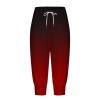 Capri Yoga Pants for Women 2024 Trendy Summer Casual Track Cuff Sweatpants Comfy Jogger for Workout Running Hiking Wine view 4