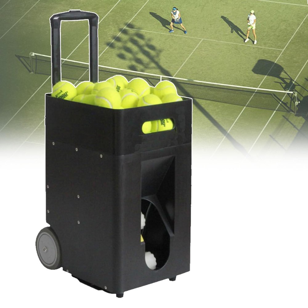 ddingsmafosee 50-Ball Tennis Ball Machine,Portable Tennis Ball Machine,Pre-Programmed & Custom Drills,Complete Training Mode,Suitable for Beginners/Advanced/Youth Practice/Coach-Assisted Teaching