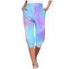 NineFit Basics Capri Yoga Pants for Women 2024 Trendy Summer Casual Track Cuff Sweatpants Comfy Jogger for Workout Running Hiking Purple, X-Large view 1