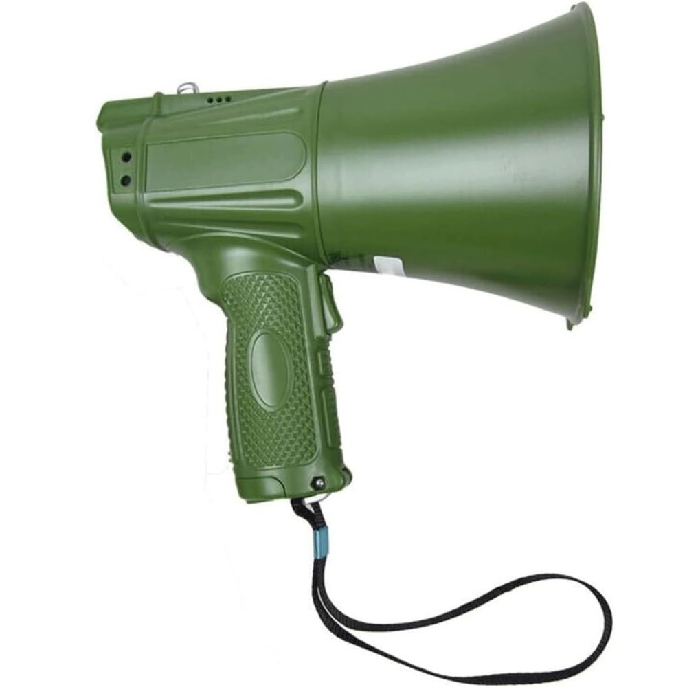 KYUSAR Handheld Megaphones Bullhorn Bullhorn Hand Megaphone Portable Bullhorn Speaker with Adjustable Volume Control Megaphones Lightweight Outdoor Megaphone Speaker, Green