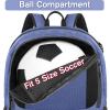 YOREPEK Soccer Backpack, Soccer Bag with Ball Holder and Shoe Compartment view 3