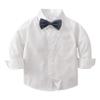 Boarnseorl Baby Boys Gentleman Outfits Pants Sets, Infant Long Sleeve Shirt + Pants + Bow Tie + Suspenders+Vest,2-3Y view 2