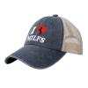 I Love Milfs -i Heart hot Moms -Funny Milfs Cowboy Hat Men Vintage Mesh Baseball Cap Women Trucker Hat Navy Blue view 2
