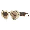 COTIA Heart-shaped Punk Y2k Sunglasses Women Trend Rhinestone Love Sun Glasses Lady Party Shades Streetwear Sunglass W35 (beige tea) view 1