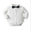 Boarnseorl Baby Boys Gentleman Outfits Pants Sets,Infant Shirt + Pants + Bow Tie + Vest,12-18M view 2